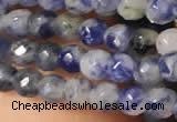 CTG2216 15 inches 2mm,3mm faceted round sodalite gemstone