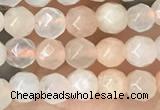 CTG2518 15.5 inches 4mm faceted round pink aventurine beads