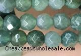 CTG2534 15.5 inches 4mm faceted round moss agate beads