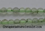 CTG255 15.5 inches 3mm round tiny green rutilated quartz beads