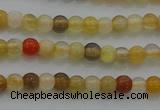 CTG263 15.5 inches 3mm round tiny yellow botswana agate beads wholesale