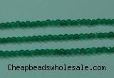 CTG28 15.5 inches 2mm faceted round green agate beads wholesale