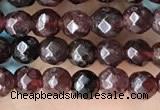 CTG3593 15.5 inches 4mm faceted round garnet beads wholesale