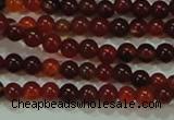 CTG39 15.5 inches 2mm round grade B tiny red agate beads wholesale