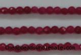 CTG403 15.5 inches 2mm faceted round tiny dyed candy jade beads