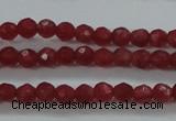 CTG404 15.5 inches 2mm faceted round tiny dyed candy jade beads