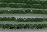 CTG416 15.5 inches 2mm faceted round tiny dyed candy jade beads