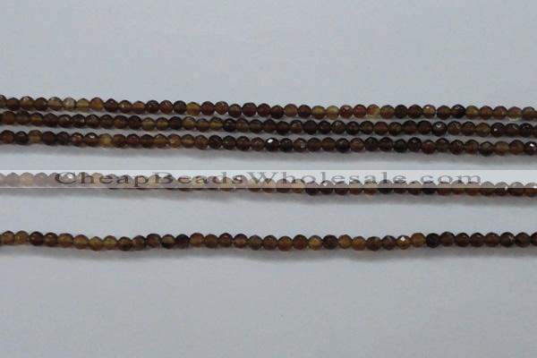 CTG425 15.5 inches 2mm faceted round tiny agate gemstone beads