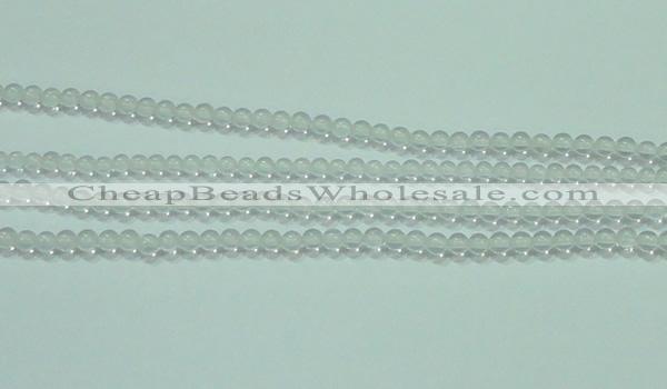 CTG44 15.5 inches 2mm round tiny white crystal beads wholesale