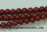 CTG48 15.5 inches 2mm round tiny red brick beads wholesale