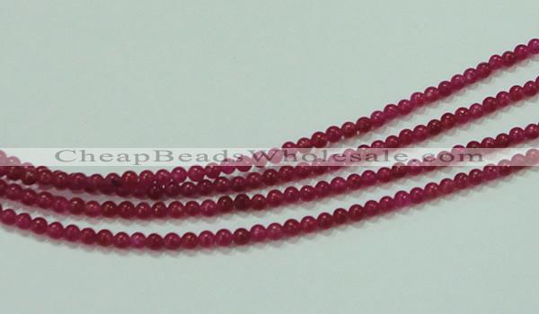 CTG57 15.5 inches 2mm round tiny dyed white jade beads wholesale