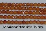 CTG615 15.5 inches 2mm faceted round orange garnet beads