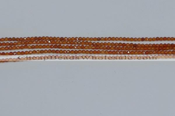 CTG615 15.5 inches 2mm faceted round orange garnet beads