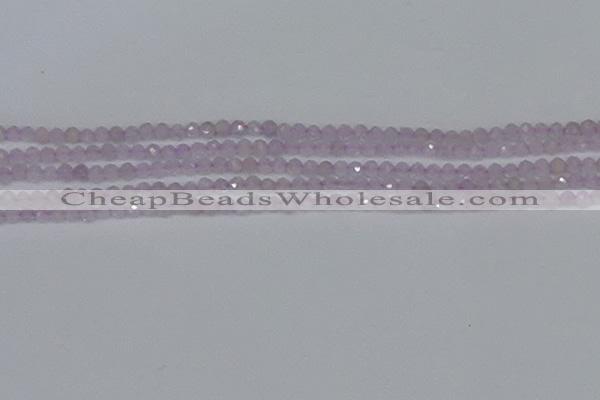 CTG622 15.5 inches 3mm faceted round lavender amethyst beads