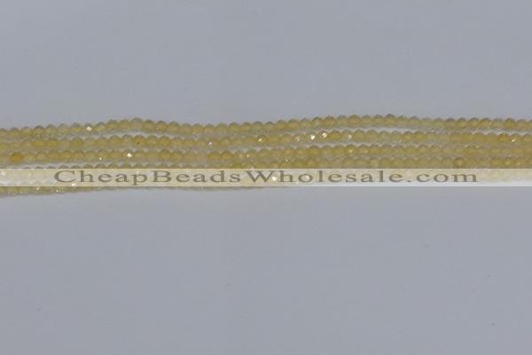 CTG623 15.5 inches 2mm faceted round citrine gemstone beads