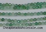 CTG627 15.5 inches 2mm faceted round green strawberry quartz beads