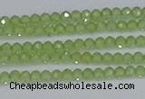 CTG629 15.5 inches 2mm faceted round peridot gemstone beads