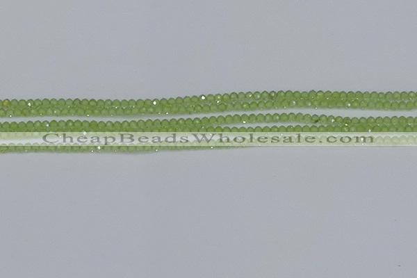 CTG629 15.5 inches 2mm faceted round peridot gemstone beads