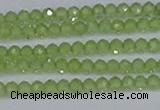 CTG630 15.5 inches 3mm faceted round peridot gemstone beads