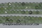 CTG634 15.5 inches 3mm faceted round green rutilated quartz beads