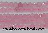 CTG636 15.5 inches 3mm faceted round Madagascar rose quartz beads