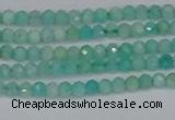 CTG647 15.5 inches 2mm faceted round Peru amazonite beads