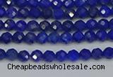 CTG650 15.5 inches 3mm faceted round lapis lazuli gemstone beads