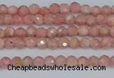 CTG654 15.5 inches 3mm faceted round Argentina rhodochrosite beads