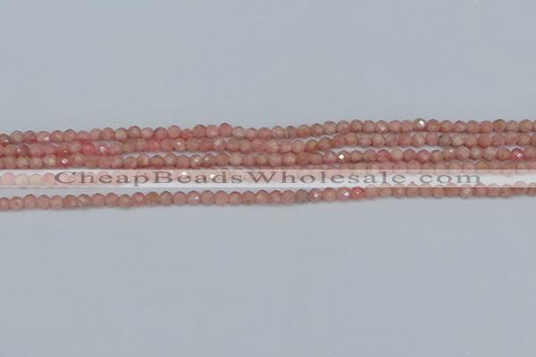 CTG654 15.5 inches 3mm faceted round Argentina rhodochrosite beads