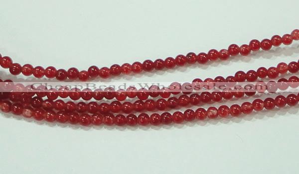 CTG67 15.5 inches 3mm round tiny dyed white jade beads wholesale