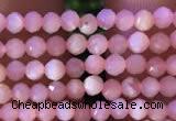 CTG732 15.5 inches 2mm faceted round tiny pink opal beads