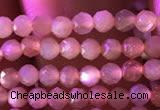 CTG738 15.5 inches 4mm faceted round tiny sunstone beads