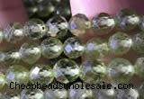 CTG745 15.5 inches 4mm faceted round tiny prehnite beads