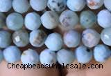 CTG771 15.5 inches 5mm faceted round tiny larimar gemstone beads