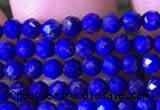 CTG785 15.5 inches 2mm faceted round tiny lapis lazuli gemstone beads