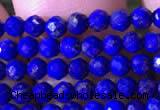 CTG786 15.5 inches 3mm faceted round tiny lapis lazuli gemstone beads