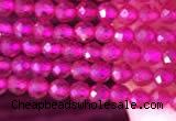 CTG808 15.5 inches 3mm faceted round tiny red corundum beads