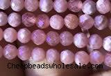 CTG811 15.5 inches 3mm faceted round tiny rhodochrosite beads