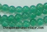 CTG83 15.5 inches 3mm round grade AA tiny green agate beads wholesale