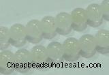 CTG84 15.5 inches 3mm round tiny white jade beads wholesale