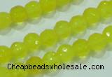 CTG88 15.5 inches 3mm faceted round tiny yellow agate beads wholesale