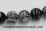 CTJ03 16 inches 14mm round black water jasper beads wholesale