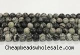 CTJ413 15.5 inches 10mm round black water jasper gemstone beads wholesale