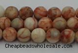 CTJ701 15.5 inches 6mm round red net jasper beads wholesale