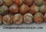 CTJ702 15.5 inches 8mm round red net jasper beads wholesale