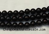 CTO101 15.5 inches 6mm round natural black tourmaline beads