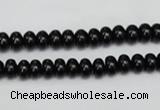 CTO117 15.5 inches 5*8mm rondelle black tourmaline beads