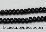 CTO118 15.5 inches 6*10mm rondelle black tourmaline beads