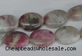 CTO204 15.5 inches 12*16mm oval pink tourmaline gemstone beads