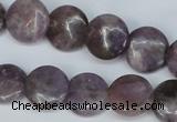 CTO222 15.5 inches 10mm flat round tourmaline gemstone beads